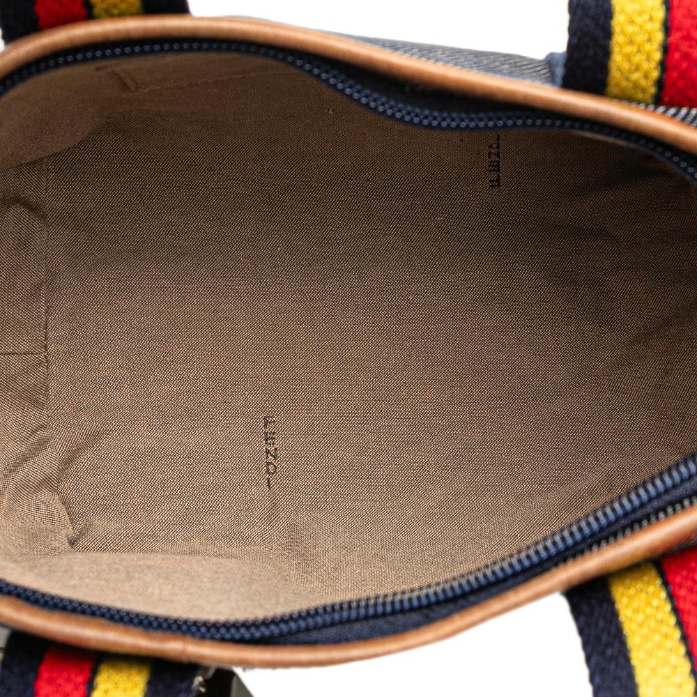 Fendi B Fendi Blue Denim Denim Fabric Mini Lock Shopping Tote Italy