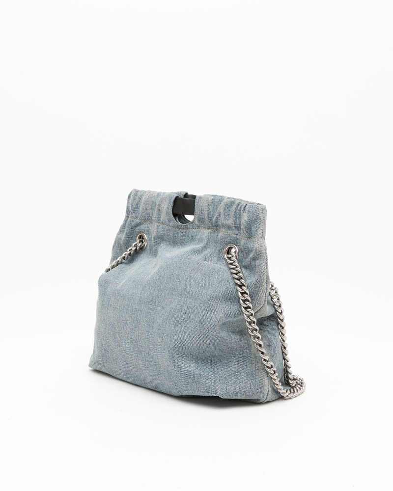 Balenciaga Small Denim Crush Tote Bag