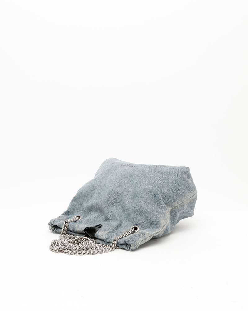 Balenciaga Small Denim Crush Tote Bag