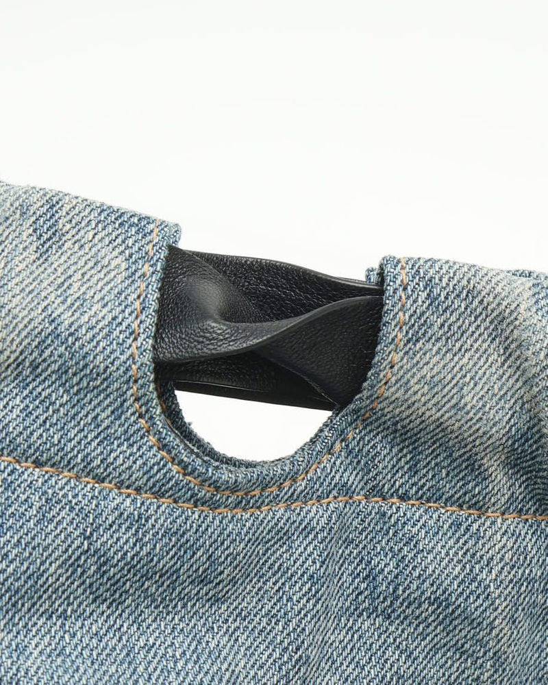 Balenciaga Small Denim Crush Tote Bag