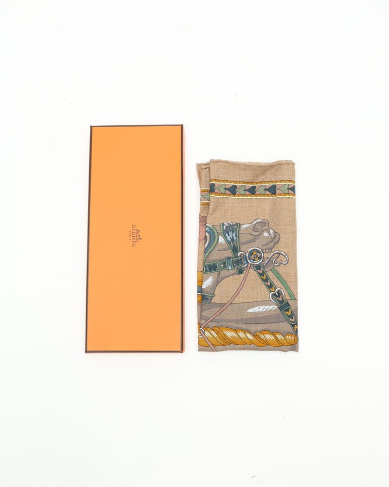 Hermès Carré 45 Cashmere Silk Scarf
