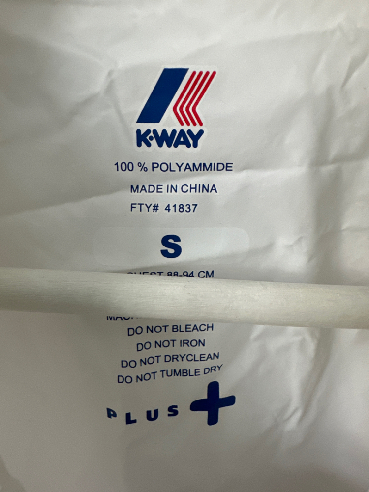 K-Way White rain jacket