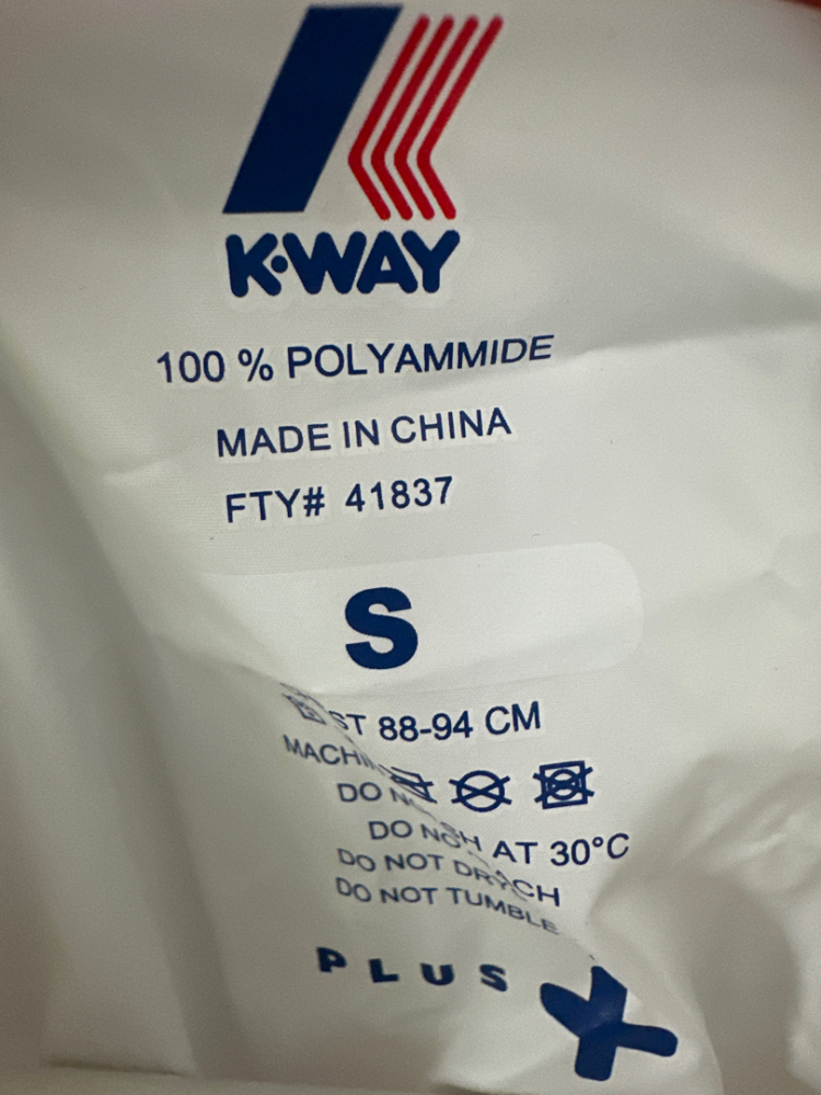 K-Way White rain jacket