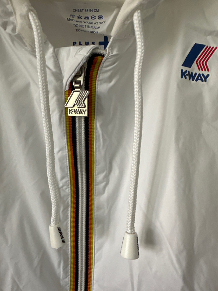 K-Way White rain jacket