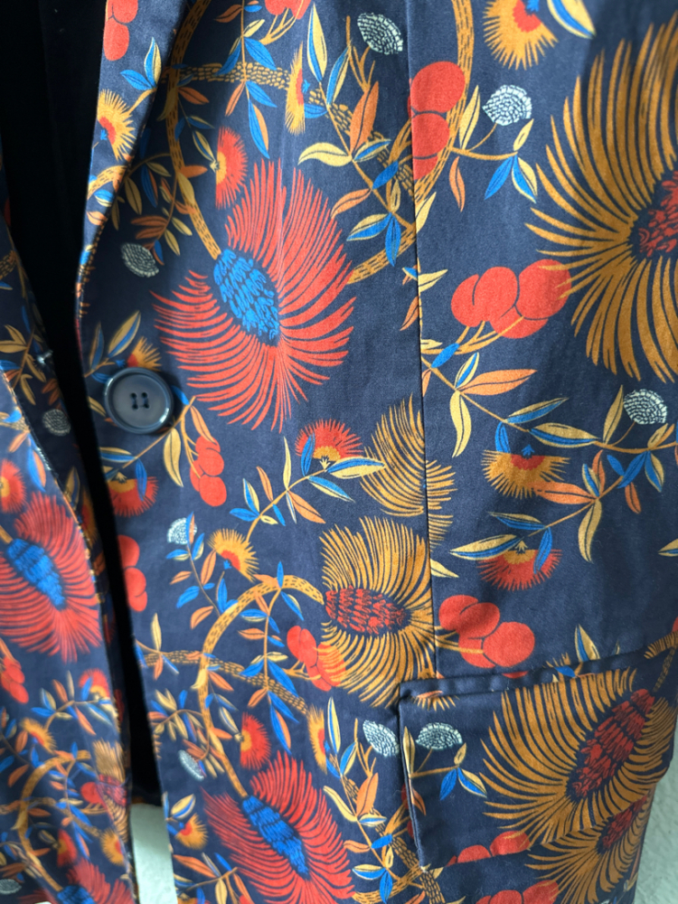 La Fée Maraboutée Flowery fine cotton blazer