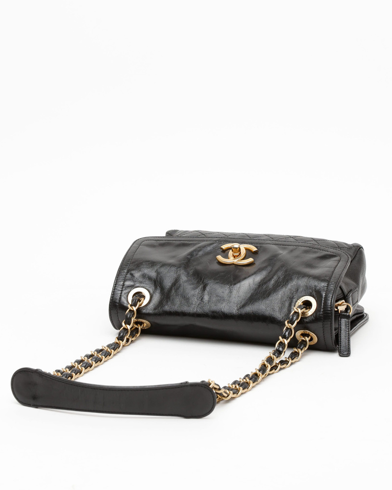 Chanel Glazed Zip Flap Bag