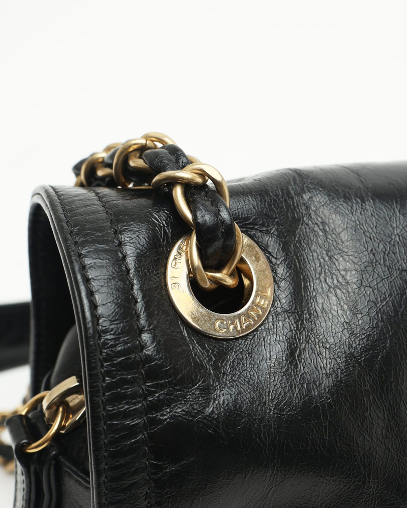 Chanel Glazed Zip Flap Bag