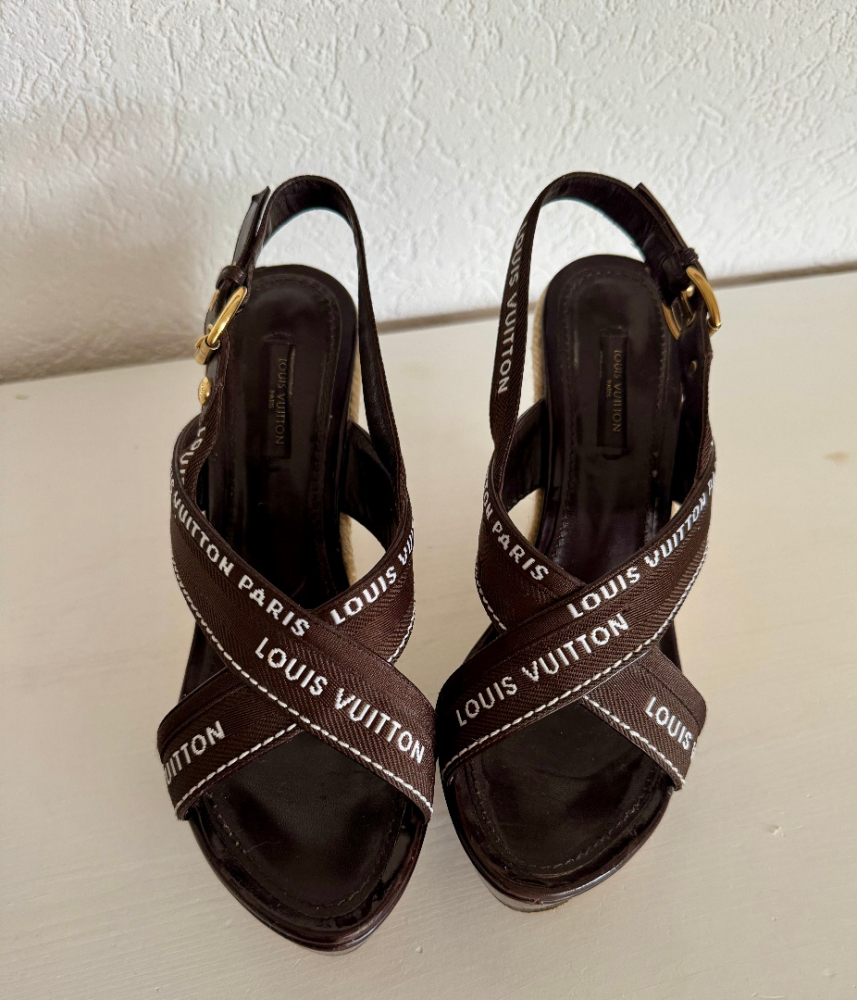 Louis Vuitton leather mules