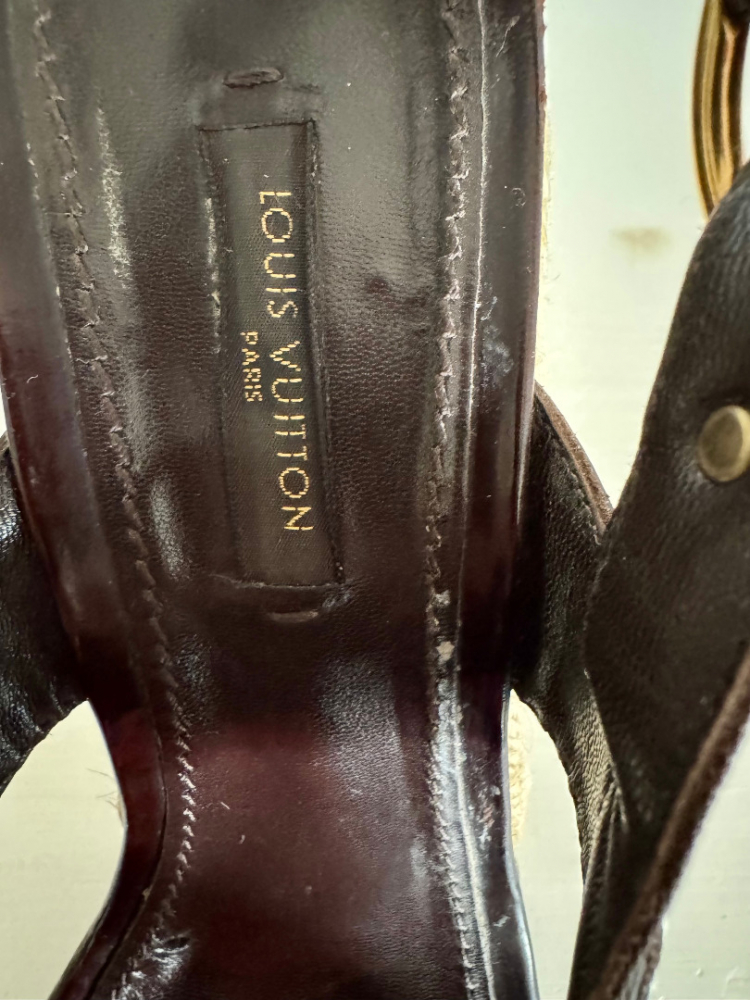 Louis Vuitton leather mules