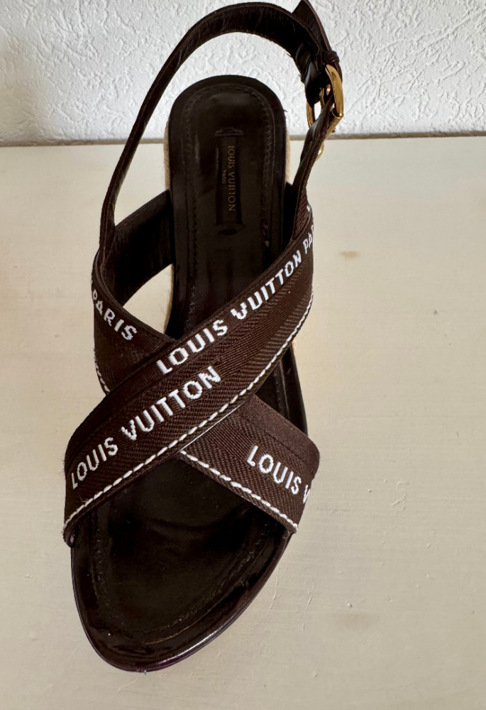 Louis Vuitton leather mules
