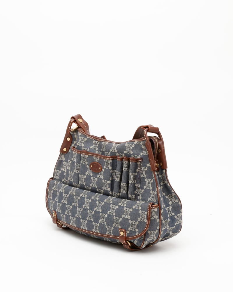 Celine Céline Triomphe Denim Bag