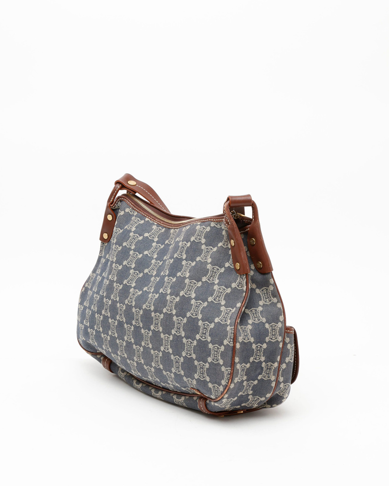 Celine Céline Triomphe Denim Bag