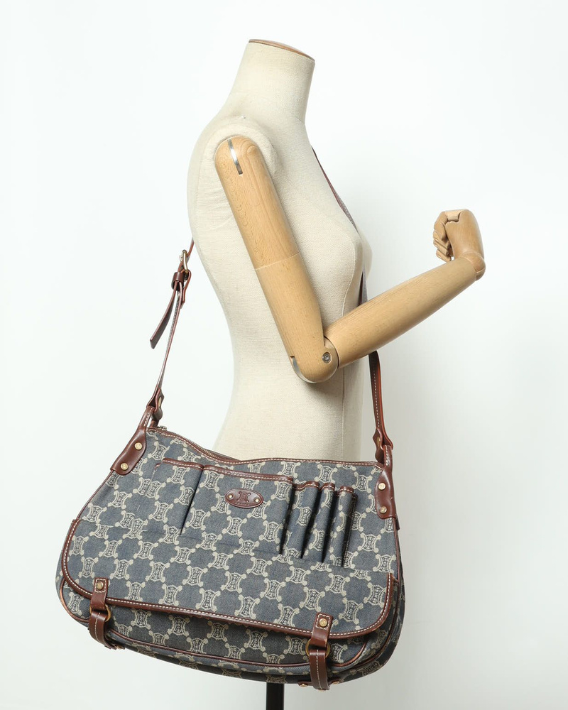 Celine Céline Triomphe Denim Bag