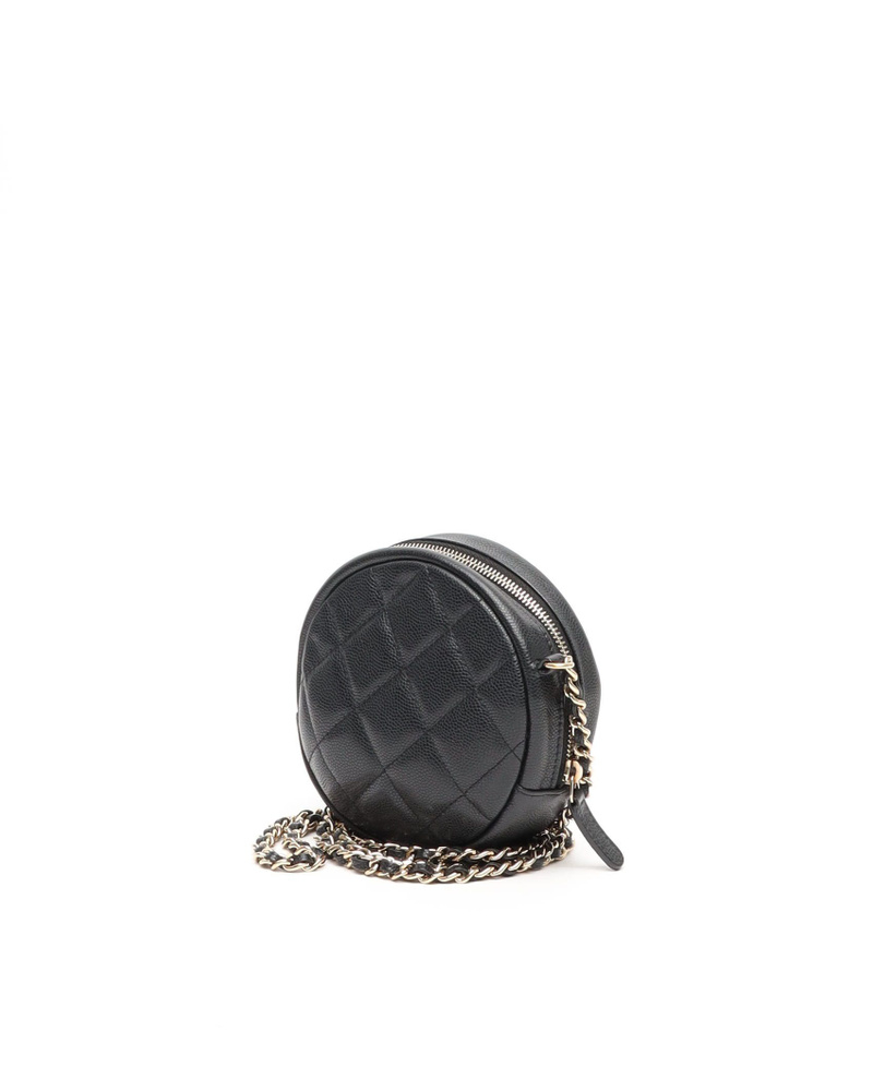 Chanel CC Caviar Round Chain Bag