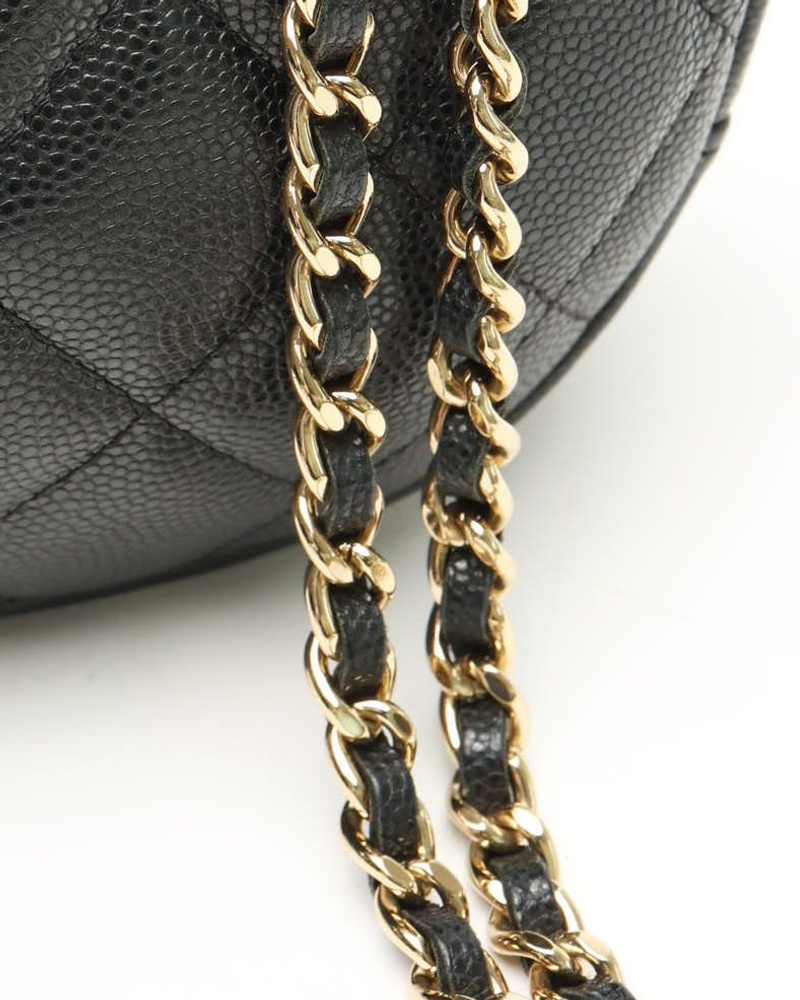 Chanel CC Caviar Round Chain Bag