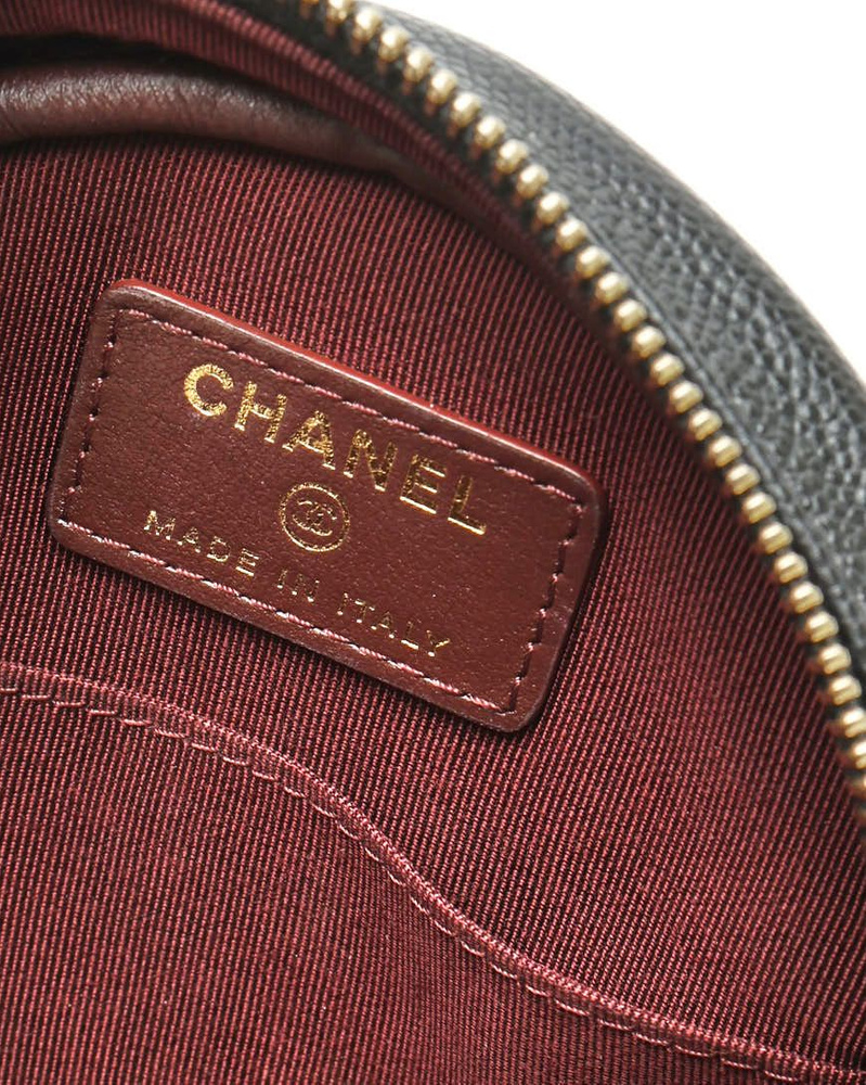 Chanel CC Caviar Round Chain Bag