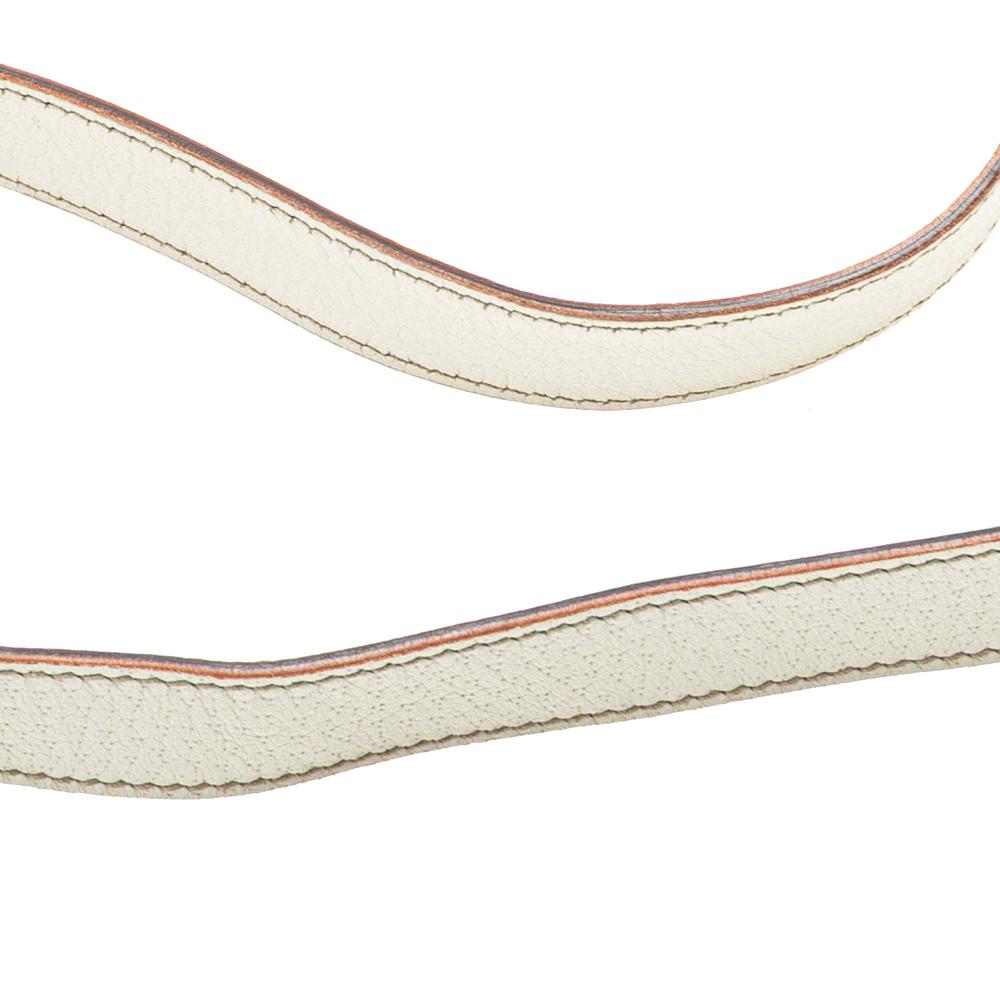 Gucci B Gucci White Coated Canvas Fabric GG Supreme Web Crossbody Italy