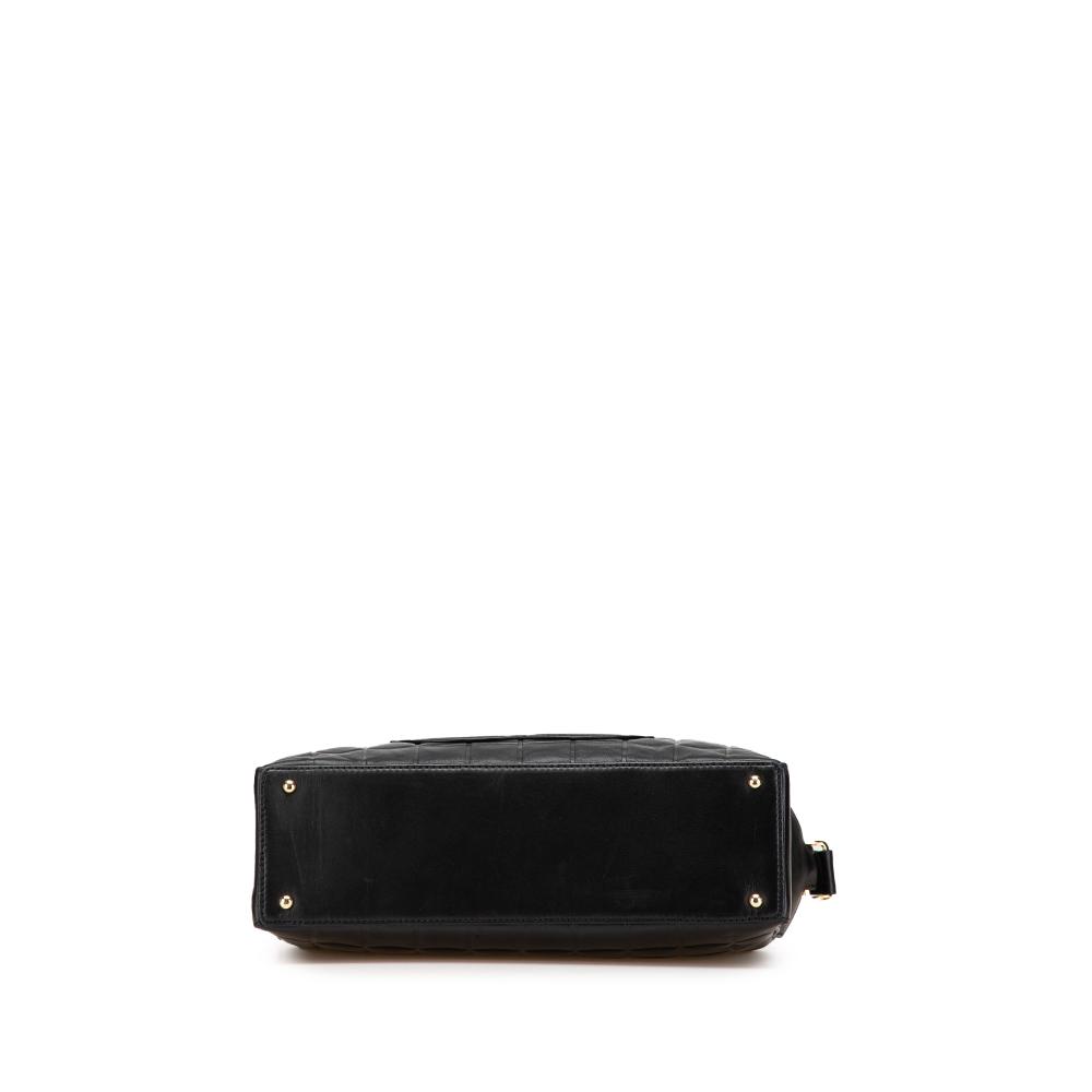 Chanel B Chanel Black Lambskin Leather Leather CC Choco Bar Lambskin Shoulder Bag Italy