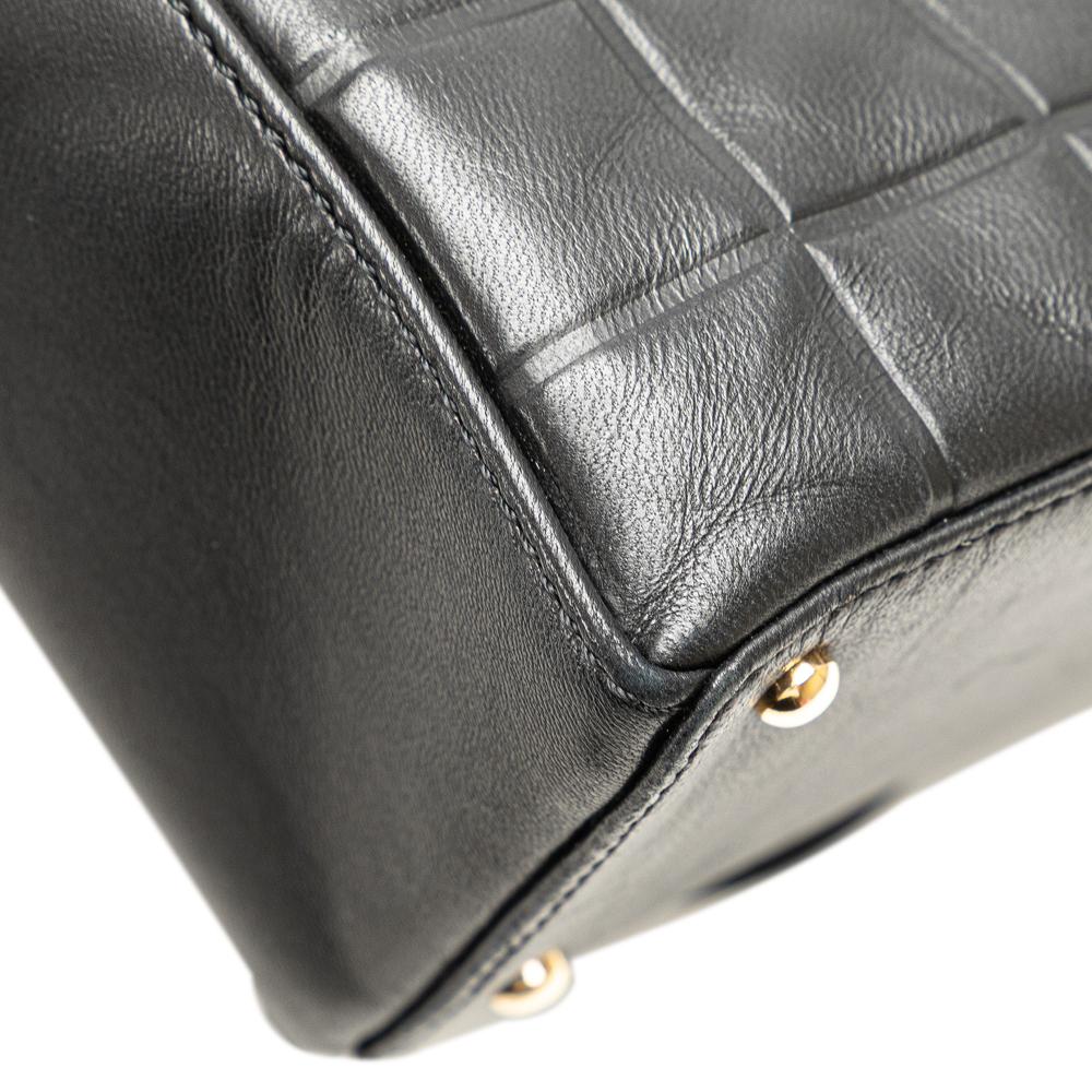 Chanel B Chanel Black Lambskin Leather Leather CC Choco Bar Lambskin Shoulder Bag Italy