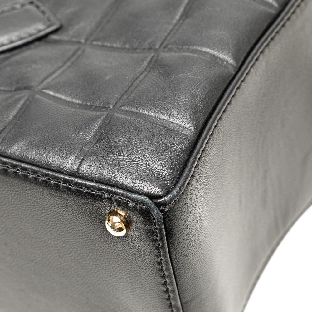 Chanel B Chanel Black Lambskin Leather Leather CC Choco Bar Lambskin Shoulder Bag Italy