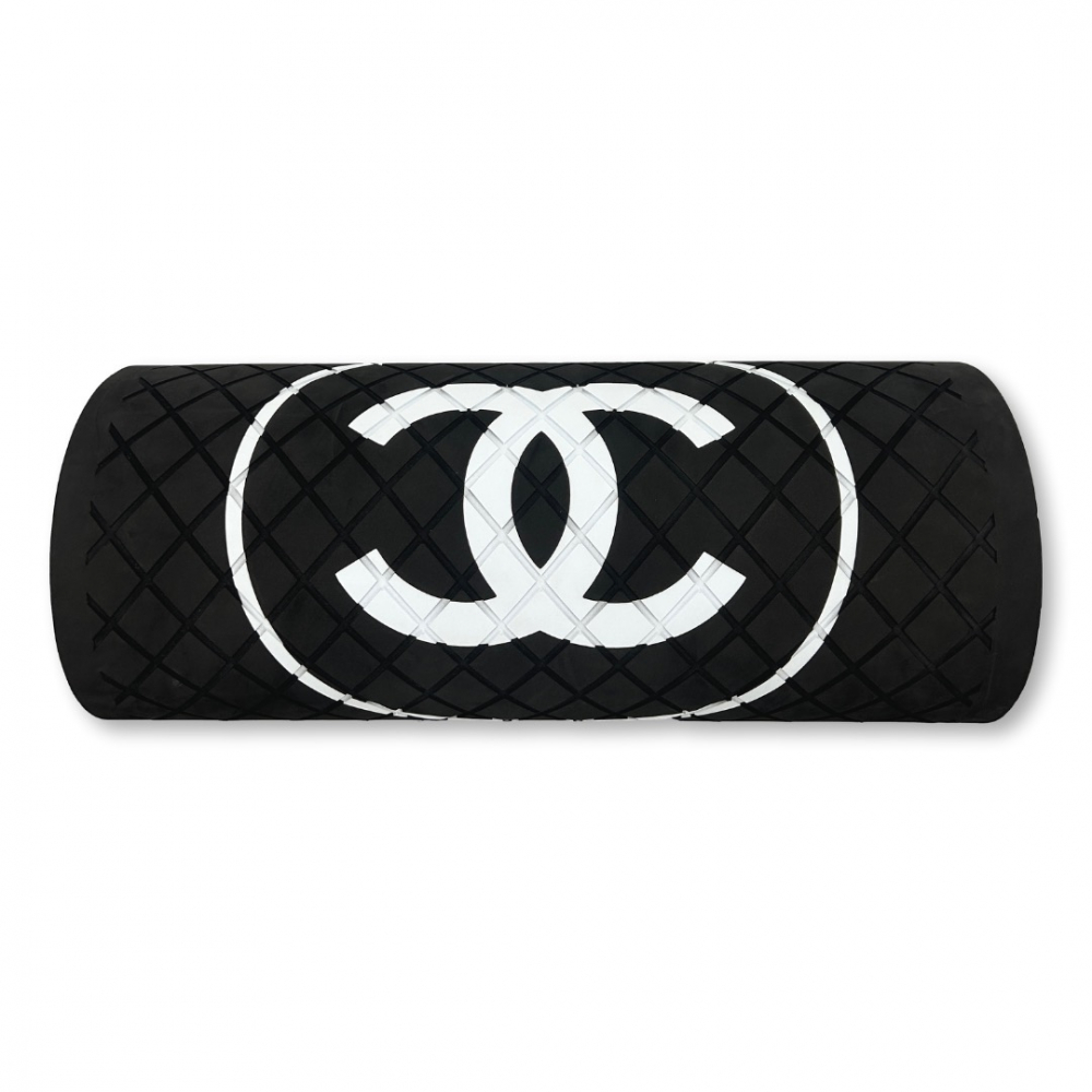 Chanel yoga mat in black foam