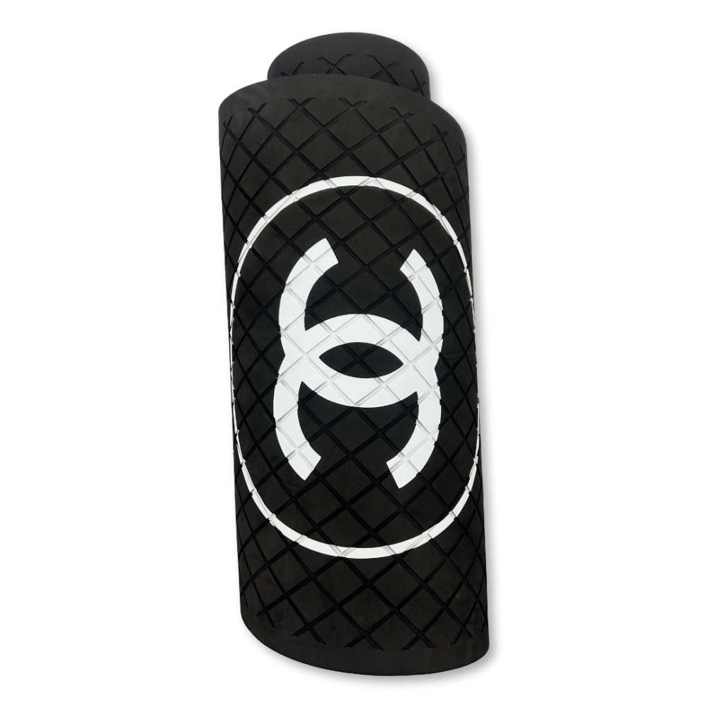 Chanel yoga mat in black foam