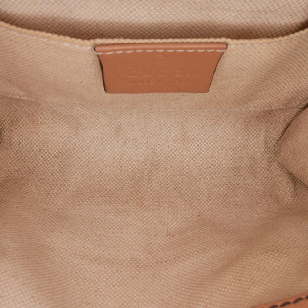 Gucci B Gucci Brown Calf Leather Mini Guccissima Emily Crossbody Italy