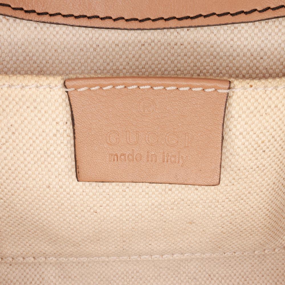 Gucci B Gucci Brown Calf Leather Mini Guccissima Emily Crossbody Italy