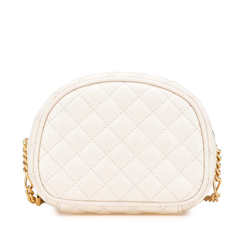 Gucci B Gucci White Calf Leather skin Trapuntata Zumi Convertible Bag Italy