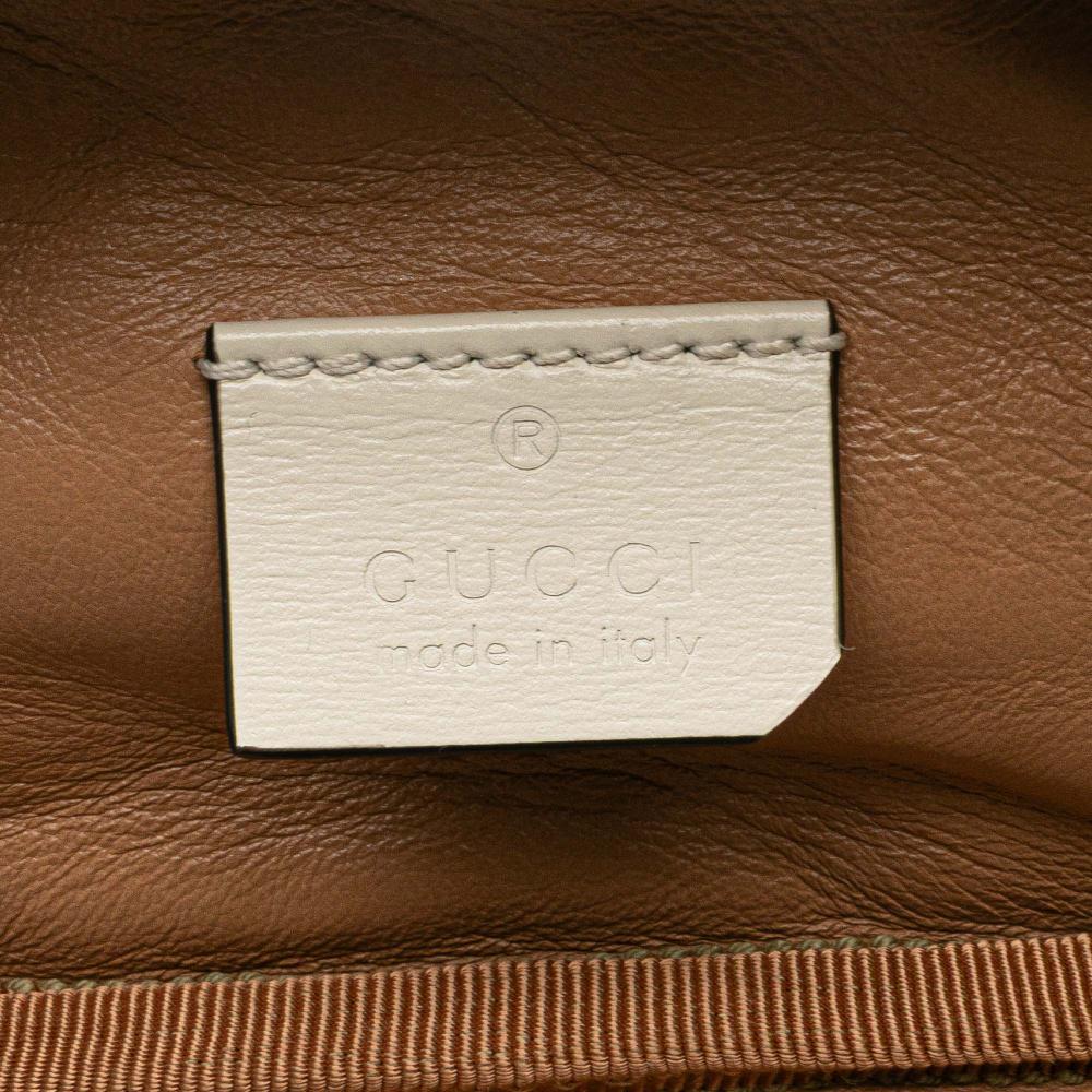 Gucci B Gucci White Calf Leather skin Trapuntata Zumi Convertible Bag Italy