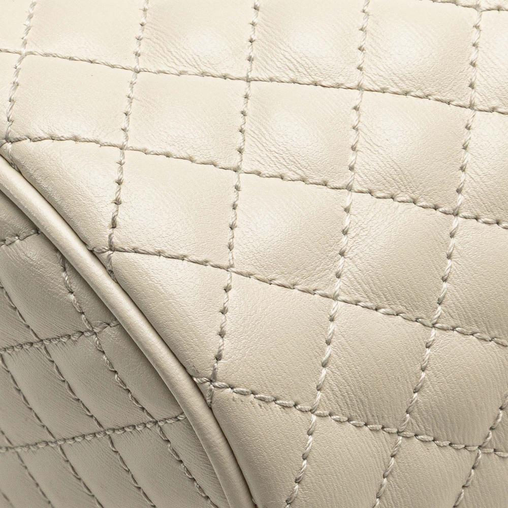 Gucci B Gucci White Calf Leather skin Trapuntata Zumi Convertible Bag Italy