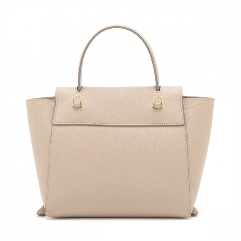 Celine Belt Bag Nano Grained Calfskin Leather 3-Ways Tote Bag Beige