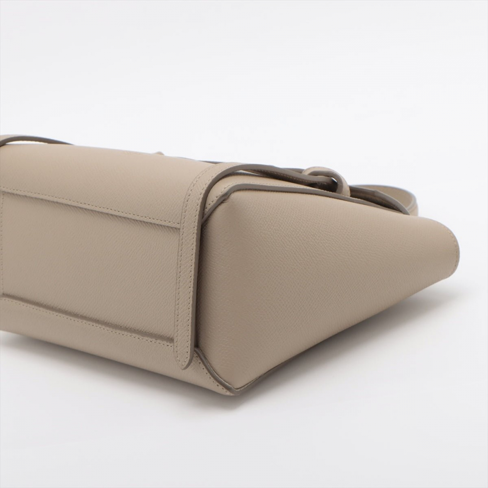 Celine Belt Bag Nano Grained Calfskin Leather 3-Ways Tote Bag Beige