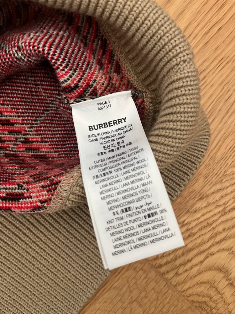 Burberry Pull laine mérinos