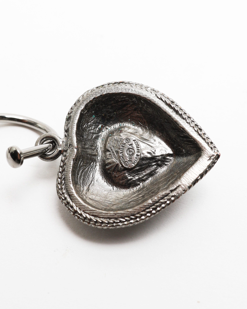 Chanel Coco Mark Dangling Heart Earrings