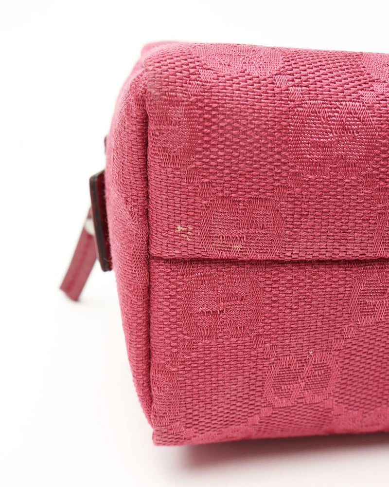 Gucci Canvas and Leather Pouch