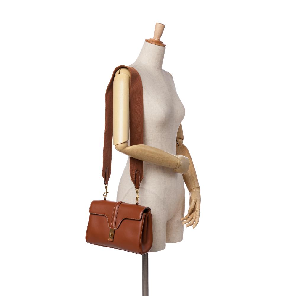 Celine B Celine Brown Calf Leather Teen Smooth skin Soft 16 Crossbody Italy