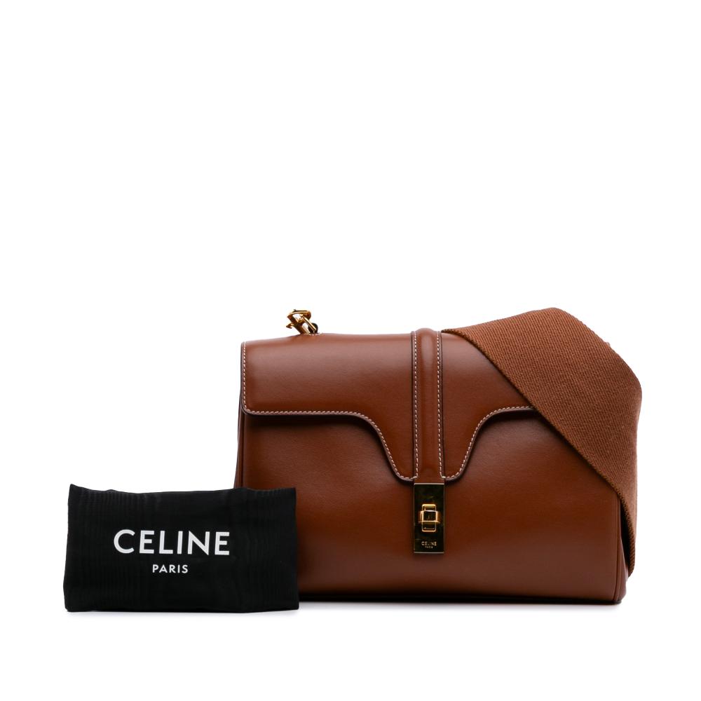 Celine B Celine Brown Calf Leather Teen Smooth skin Soft 16 Crossbody Italy