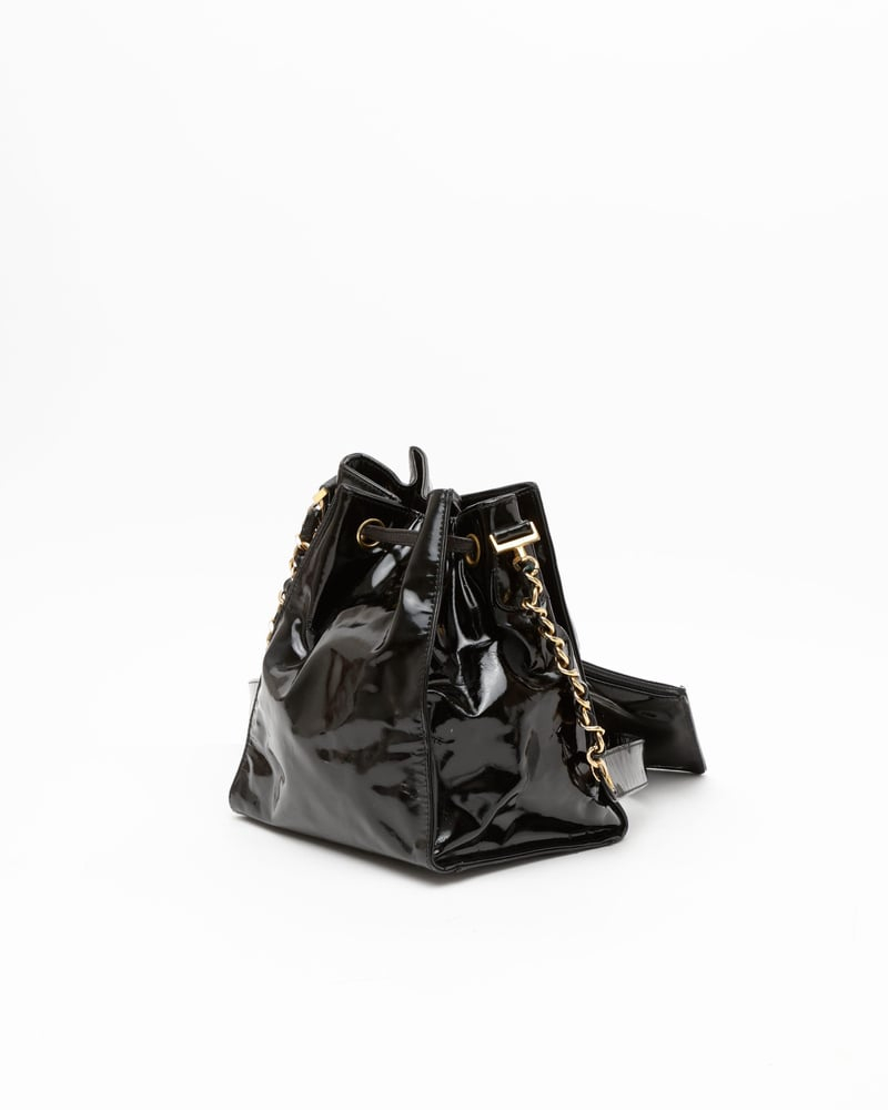 Chanel CC Patent Bucket Bag