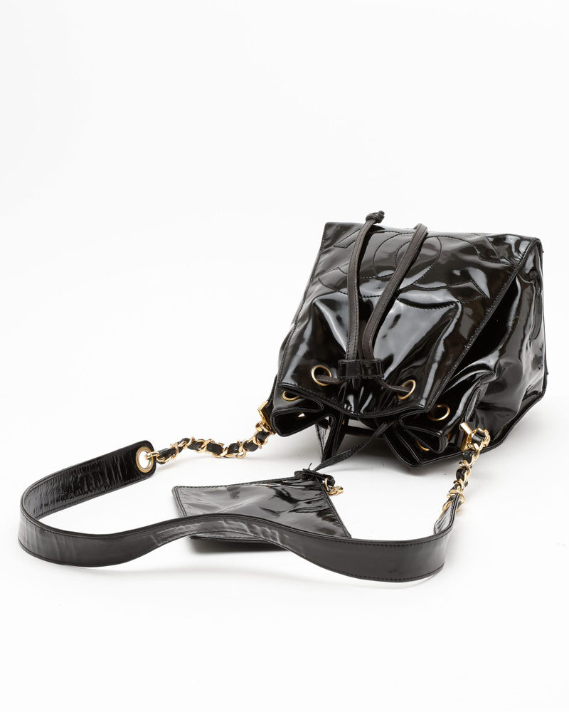 Chanel CC Patent Bucket Bag