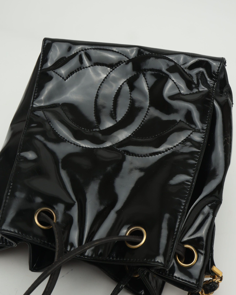 Chanel CC Patent Bucket Bag