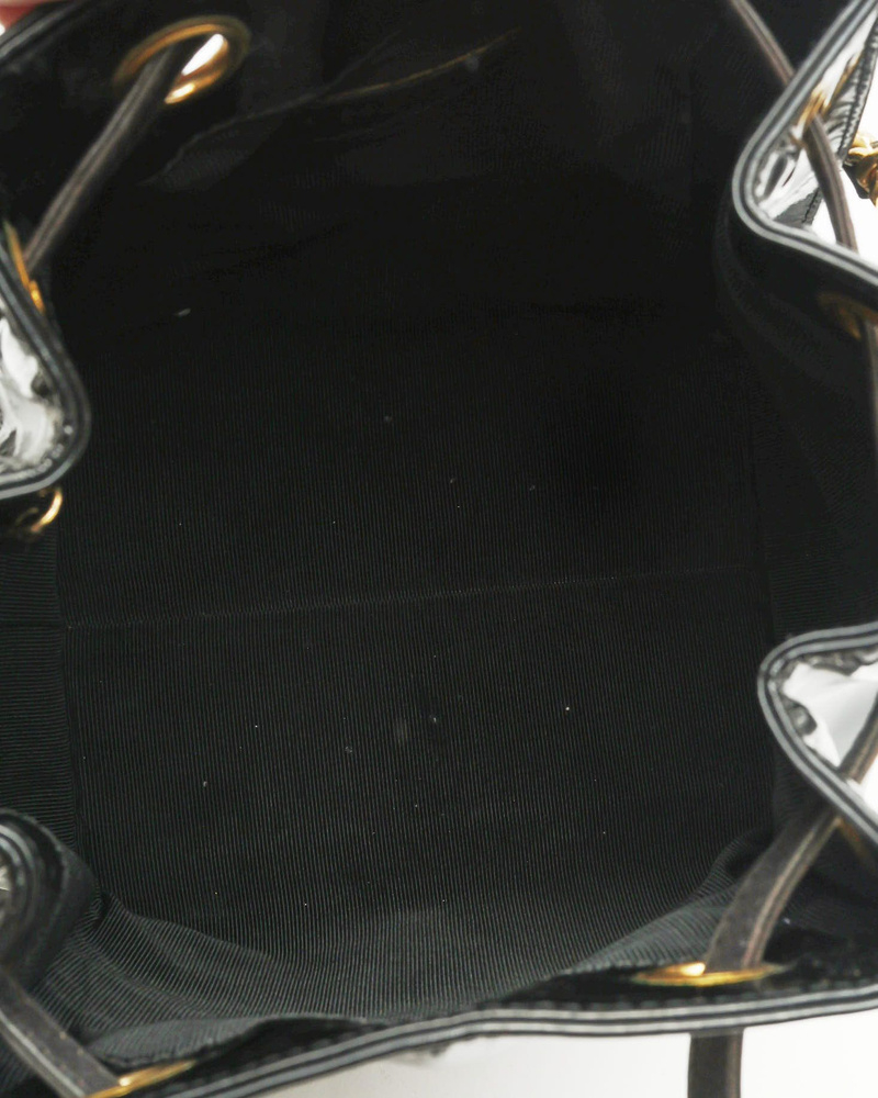 Chanel CC Patent Bucket Bag