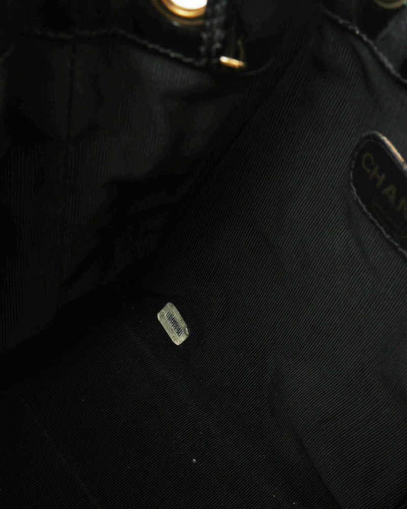 Chanel CC Patent Bucket Bag