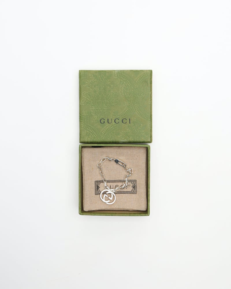 Gucci Logo Silver Bracelet