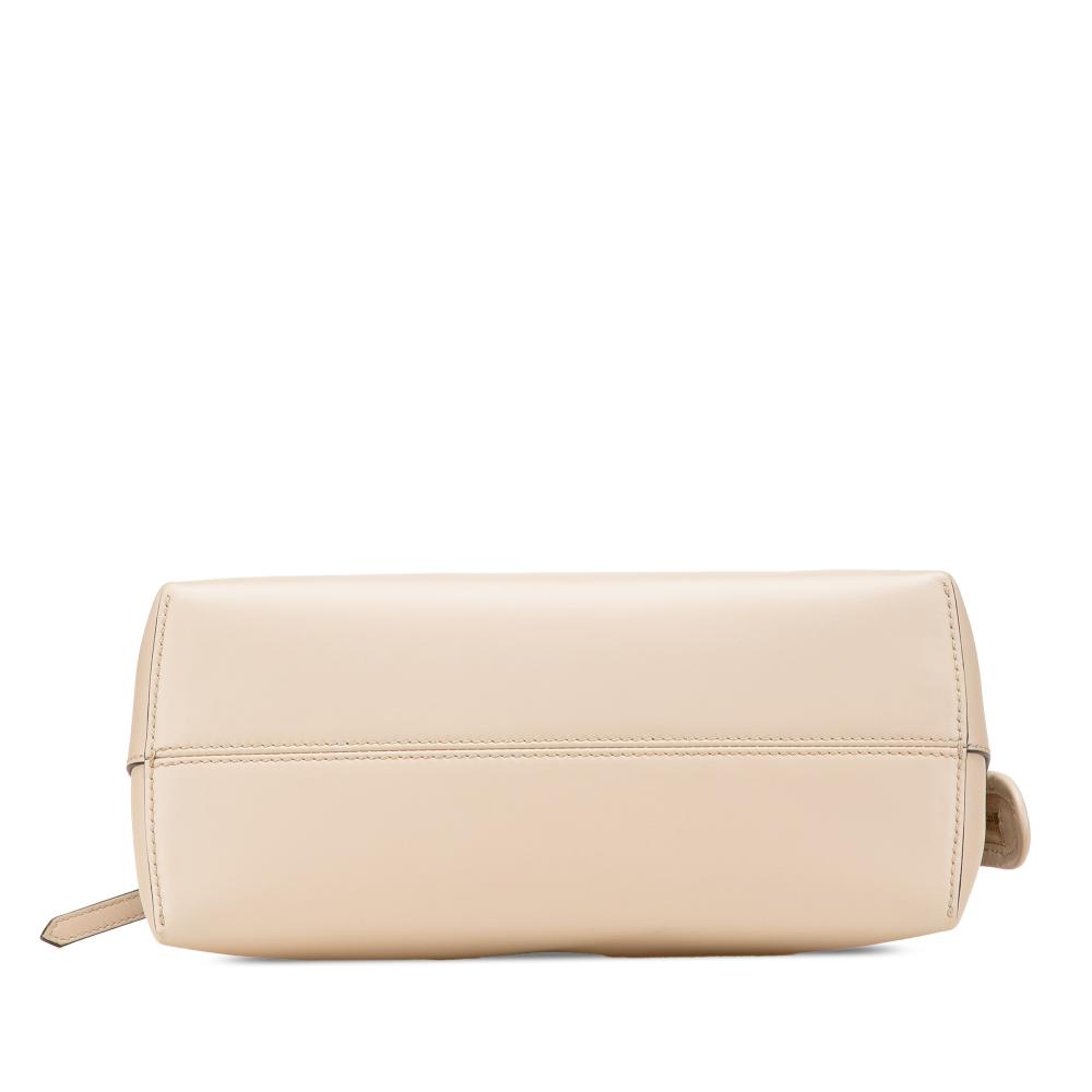 Fendi B Fendi Brown Beige Calf Leather Medium By The Way Satchel Italy