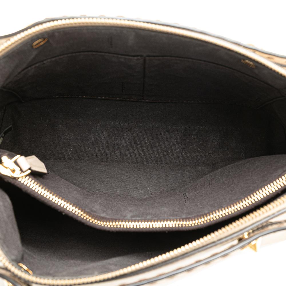 Fendi B Fendi Brown Beige Calf Leather Medium By The Way Satchel Italy