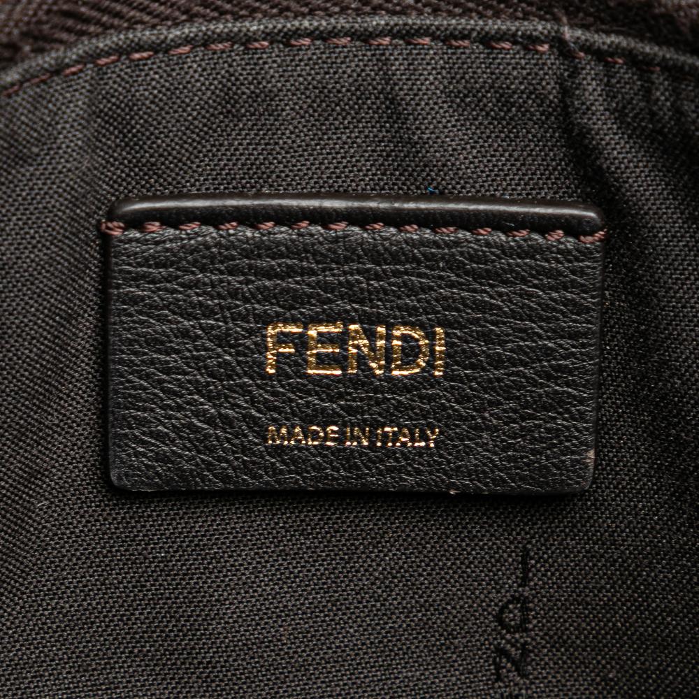 Fendi B Fendi Brown Beige Calf Leather Medium By The Way Satchel Italy