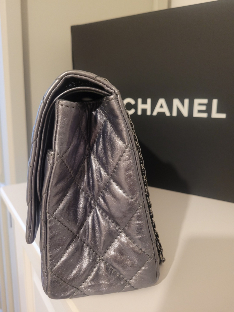 Chanel Reissue 2.55 silver grey