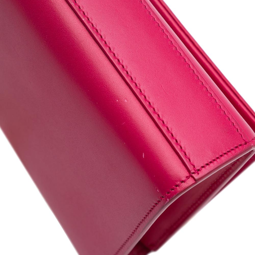 Saint Laurent Pink Medium Smooth Calfskin Classic Monogram Kate Tassel Crossbody Italy