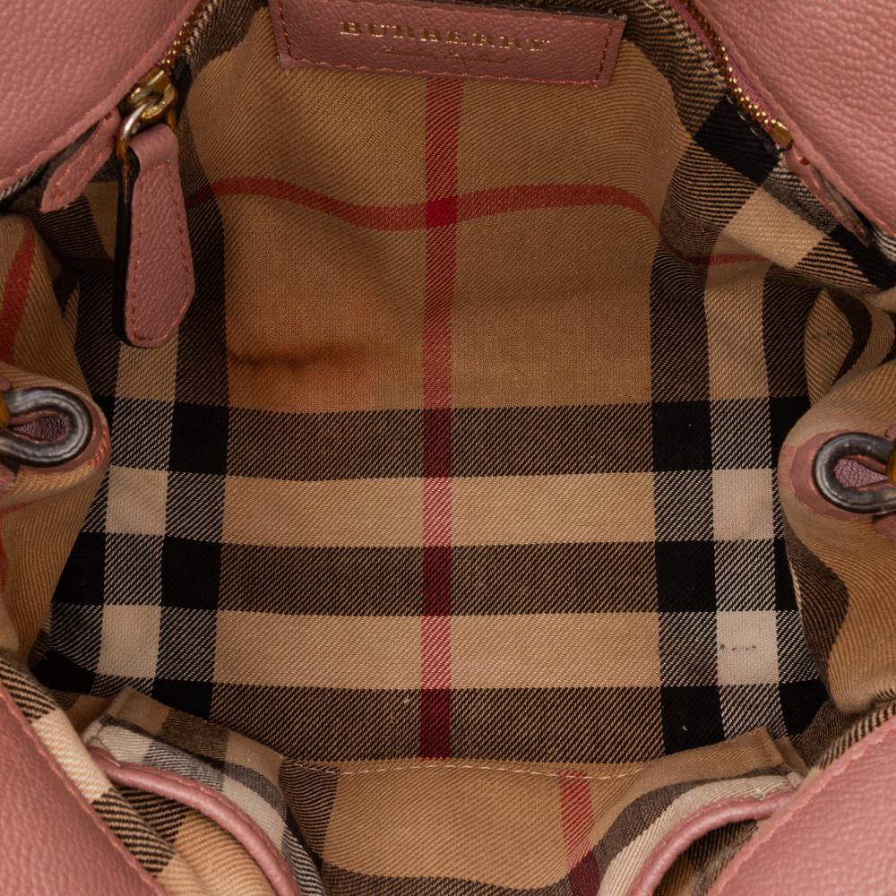 Burberry B Burberry Pink Calf Leather Small Grained Buckle Tote Italy